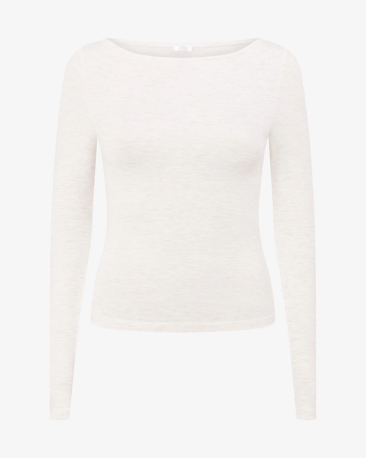 Boat Neck Long Sleeve Top | Oat - Image 4