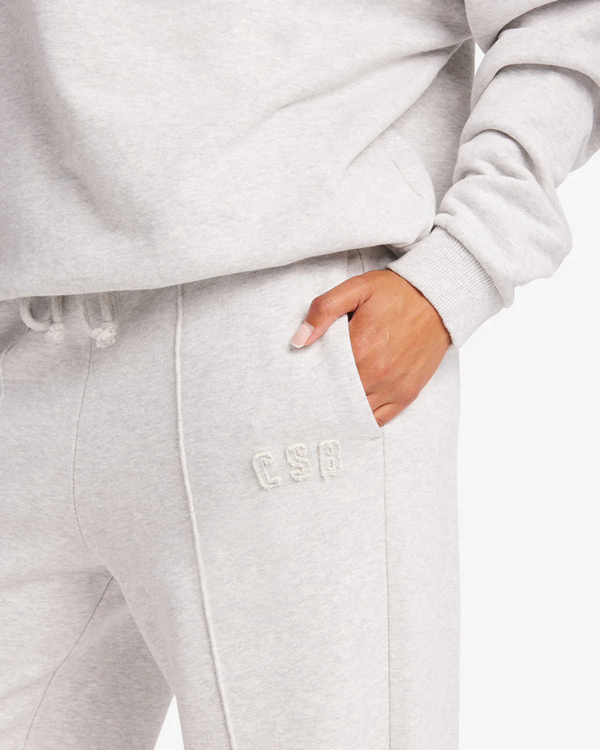 CSB Wide Leg Sweatpant | Snow Marl - Image 5