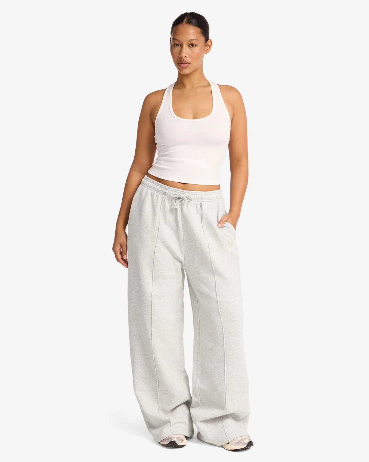 CSB Wide Leg Sweatpant | Snow Marl - Image 8