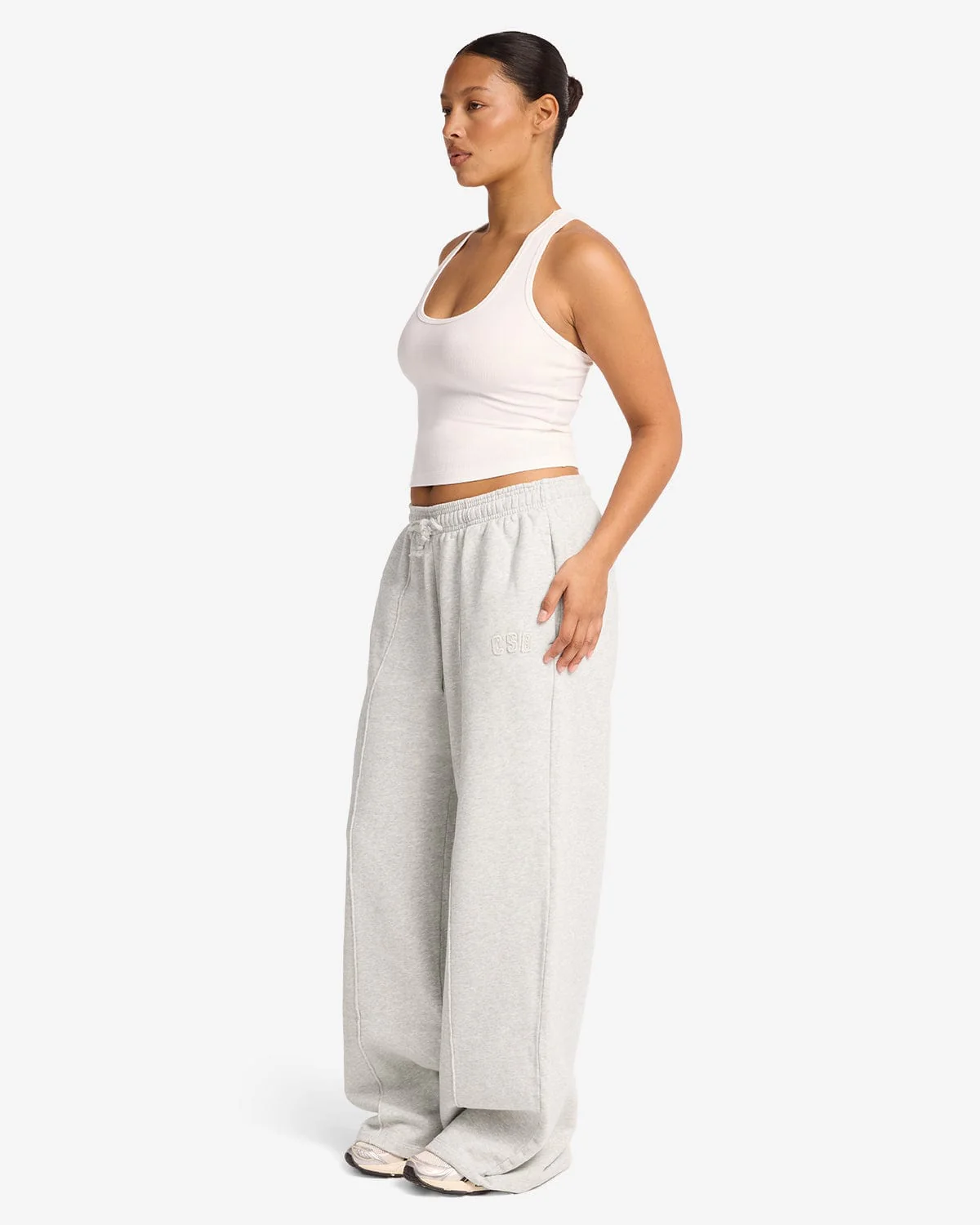 CSB Wide Leg Sweatpant | Snow Marl - Image 9