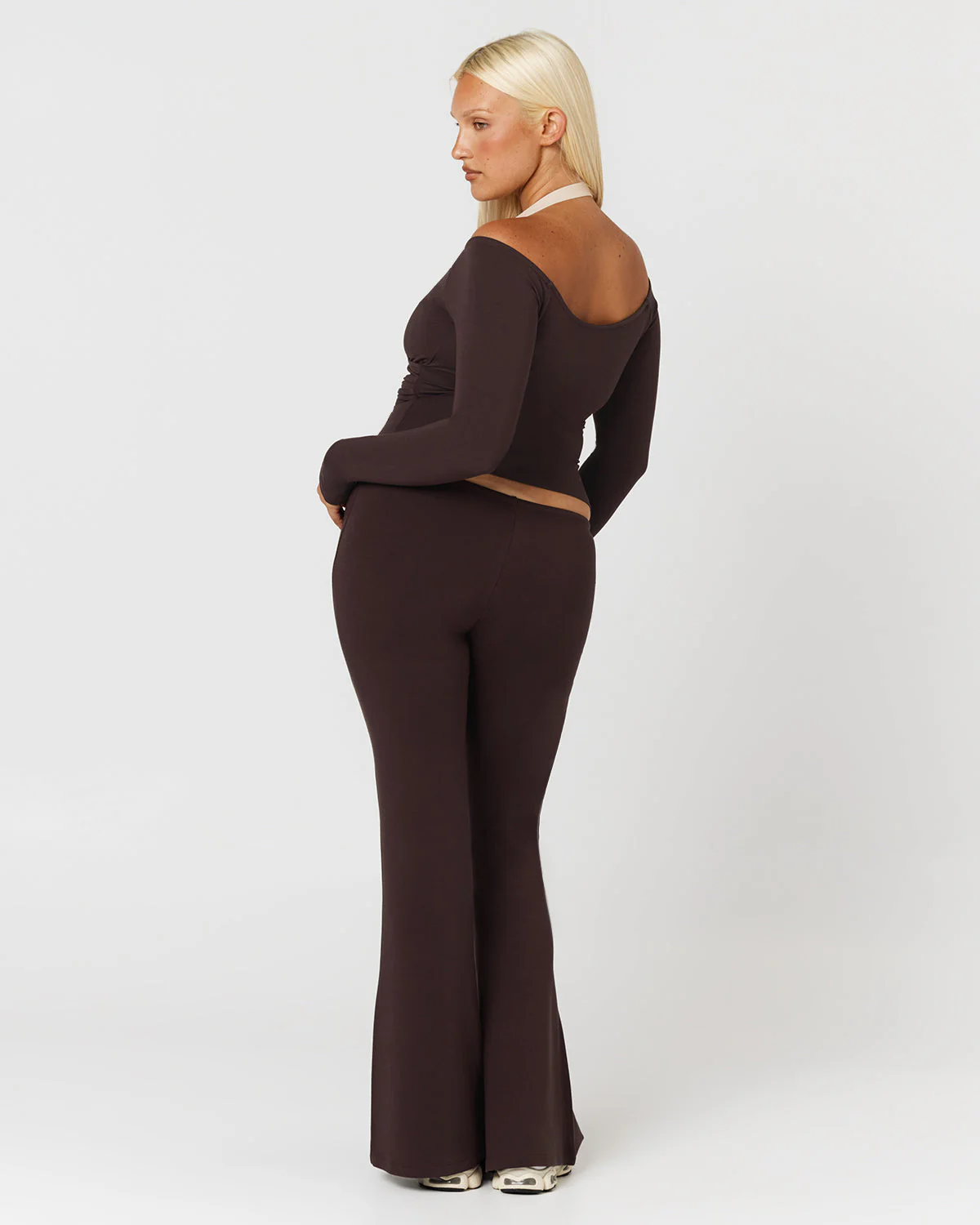 Drawstring Flare Pants | Espresso - Image 2