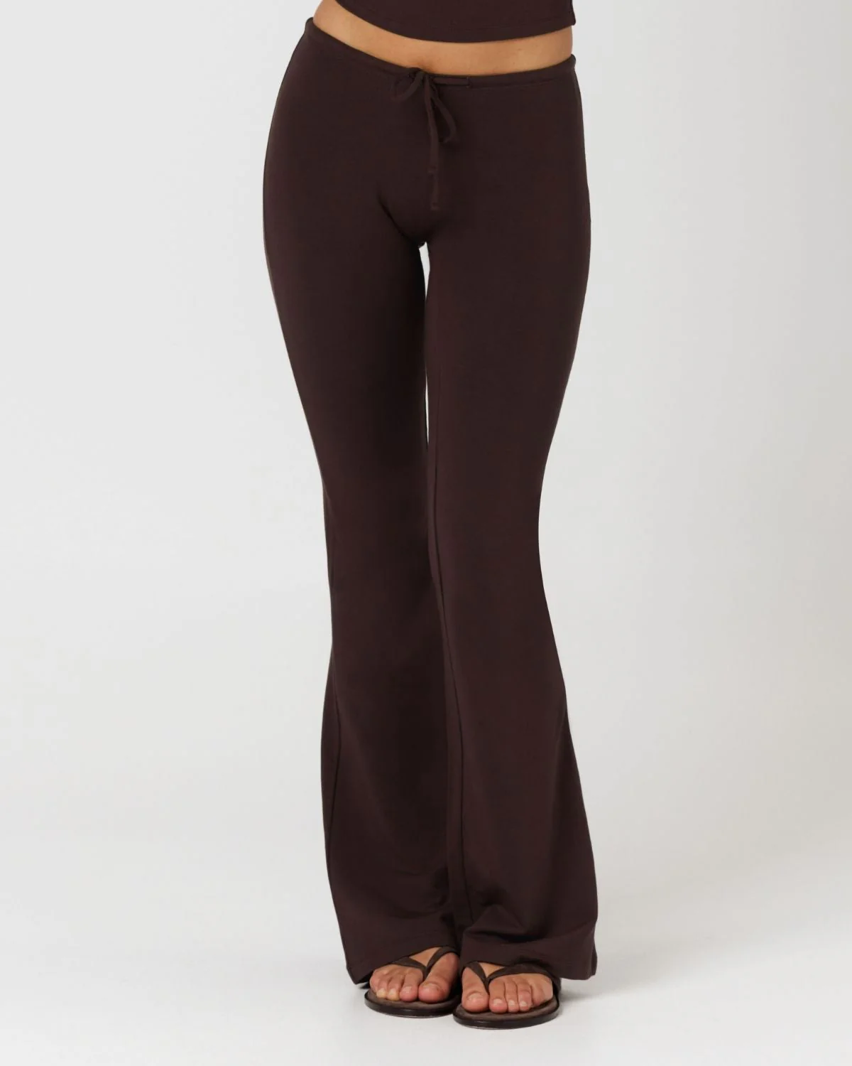 Drawstring Flare Pants | Espresso - Image 5