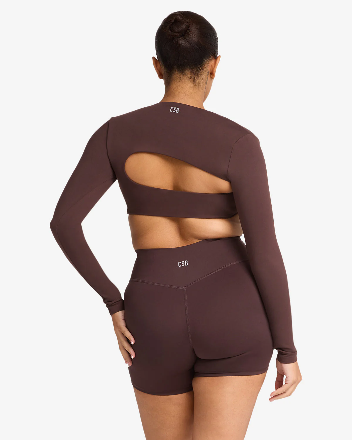 Fade Define Long Sleeve Crop | Espresso - Image 4