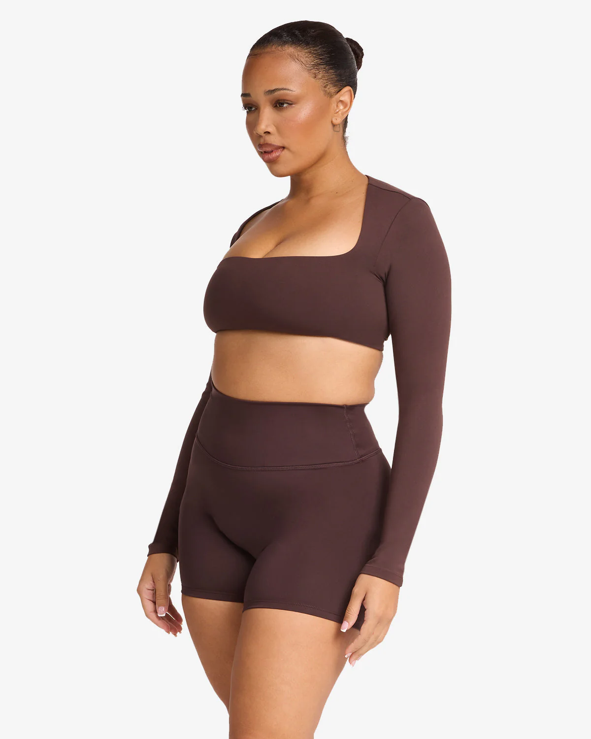Fade Define Long Sleeve Crop | Espresso - Image 6