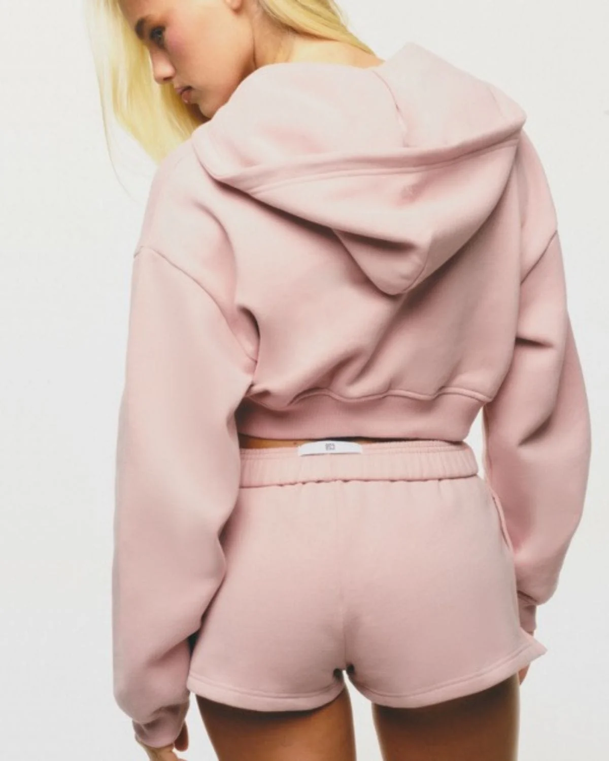 Fleece Sweat Shorts | Dusty Pink - Image 3