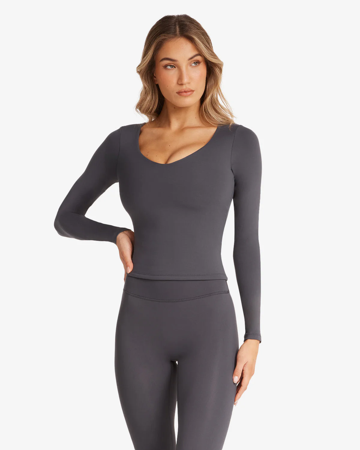 Form Alina Long Sleeve Top | Charcoal - Image 6