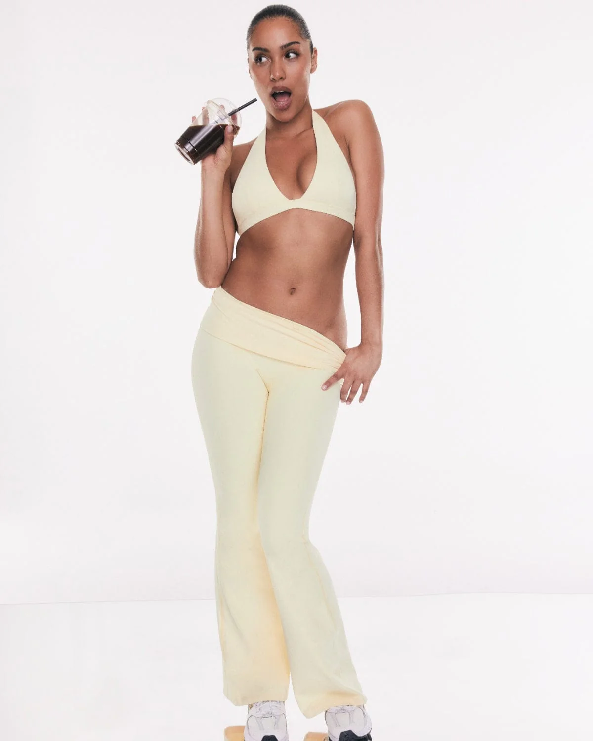 Form Invisible Scrunch Flare Fold Over Leggings | Butter