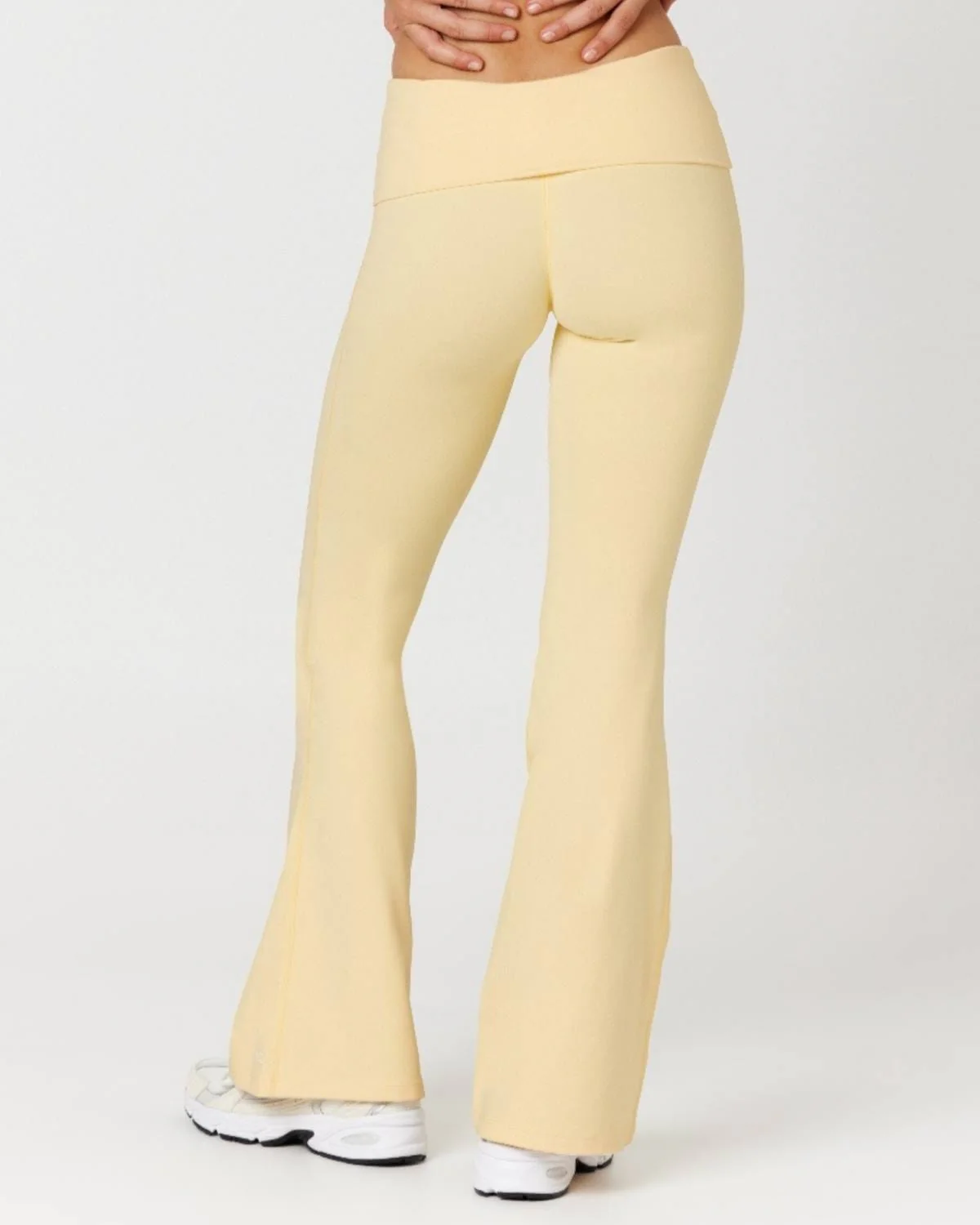 Form Invisible Scrunch Flare Fold Over Leggings | Butter - Image 2
