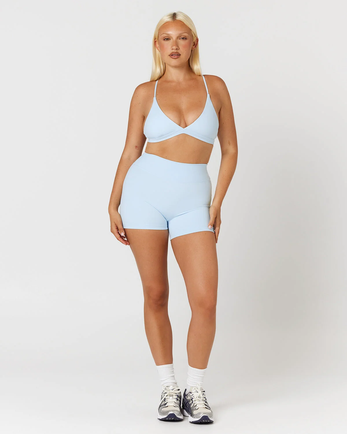 Form Invisible Scrunch Shorts 4" | Powder Blue - Image 4