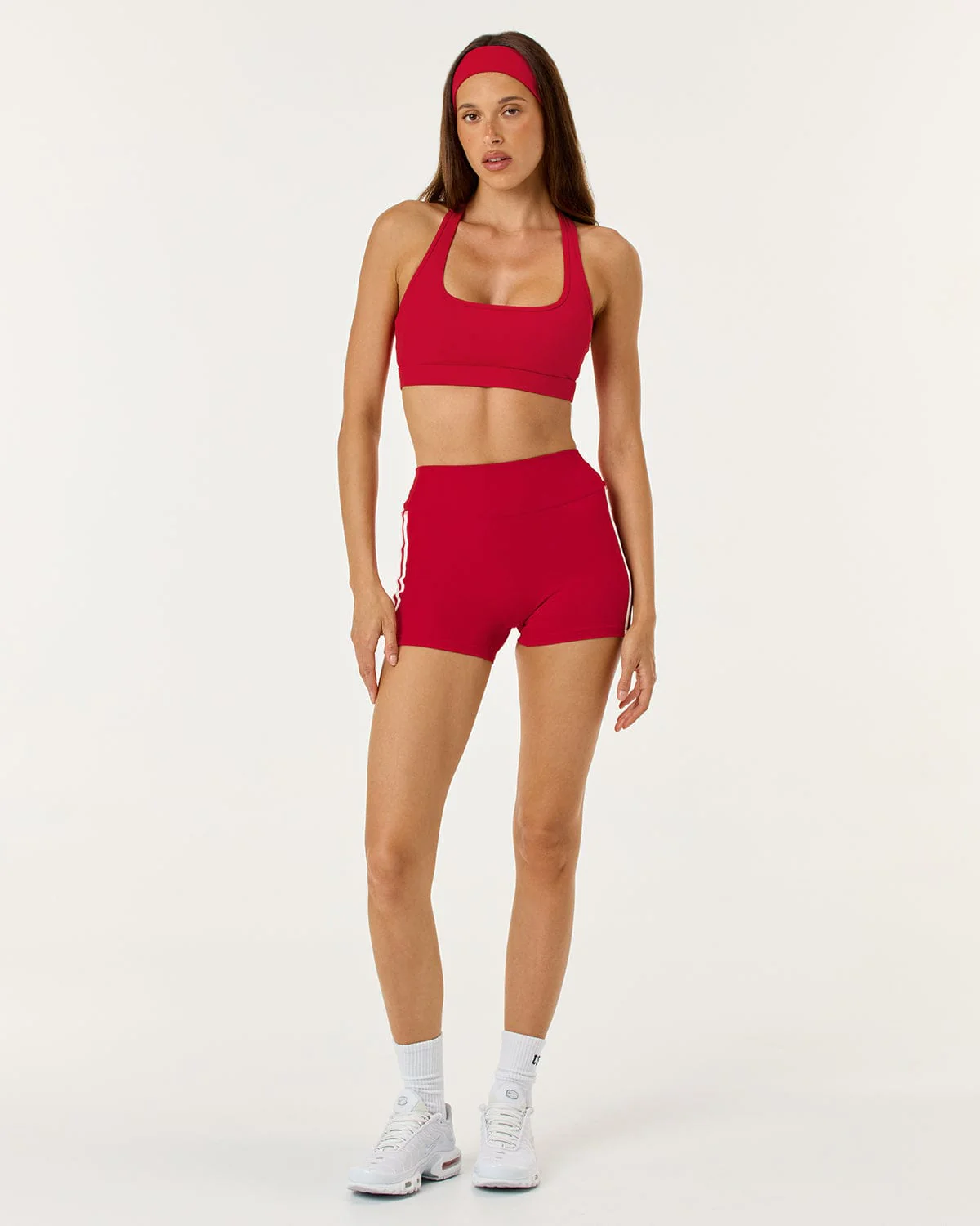 Form Invisible Scrunch Stripe Shorts 3" | Chilli - Image 3