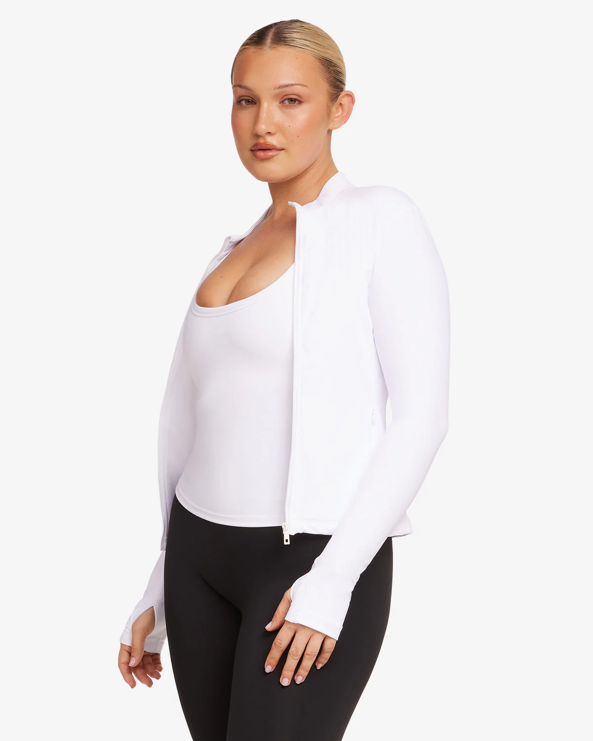 Freedom Pocket Zip Up Jacket | White - Image 10