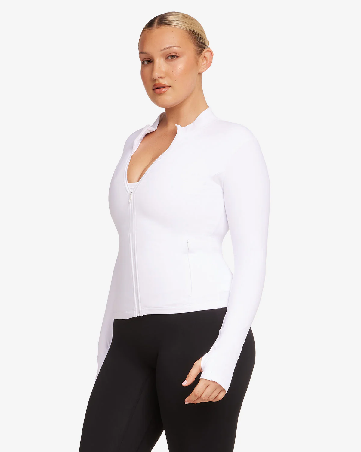 Freedom Pocket Zip Up Jacket | White - Image 8