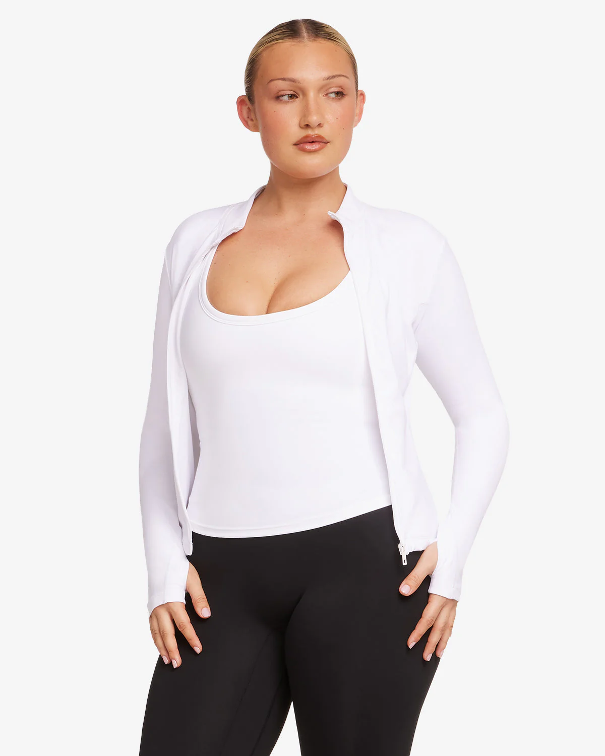 Freedom Pocket Zip Up Jacket | White - Image 9