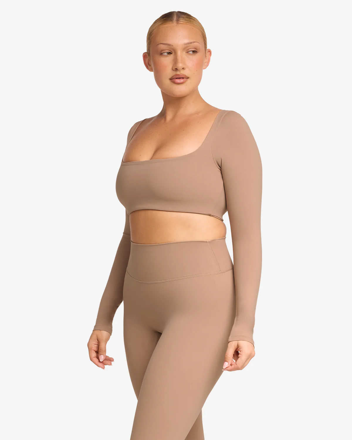 Freedom Scoop Long Sleeve Crop | Toffee - Image 6