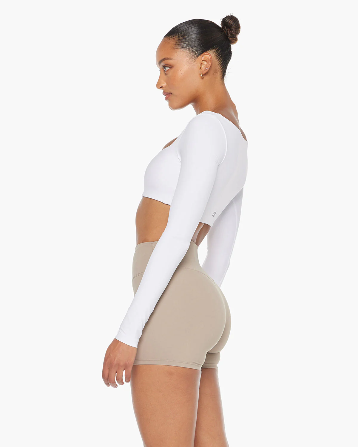 Freedom Scoop Long Sleeve Crop | White - Image 13