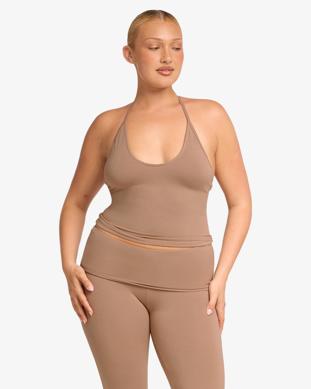 Halter Tie Tank | Toffee - Image 6