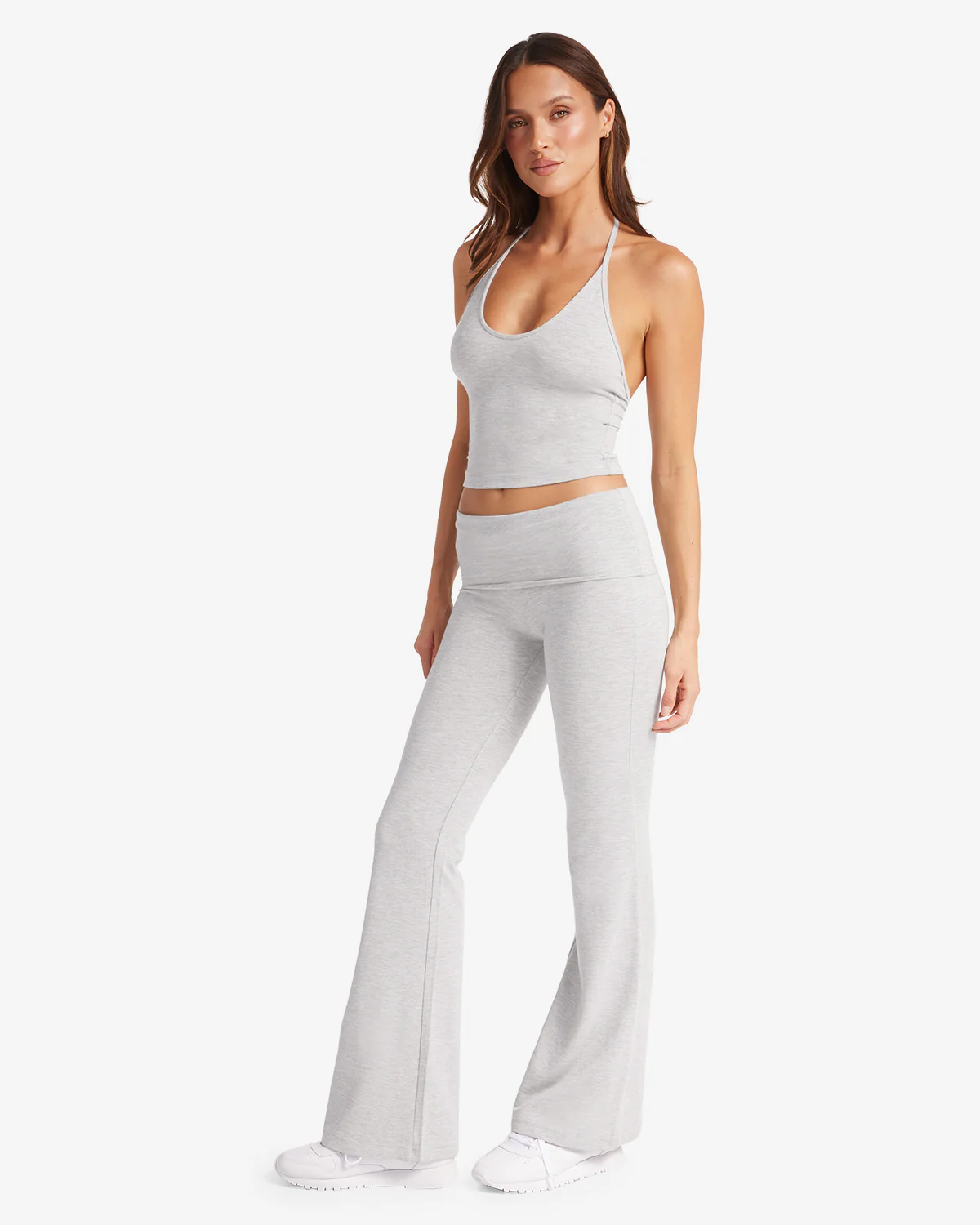 Jersey Flare Pant | Light Grey - Image 12