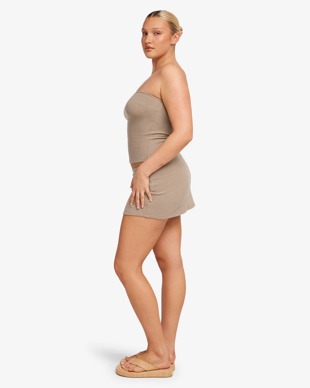 Terry Mini Skirt | Almond - Image 5