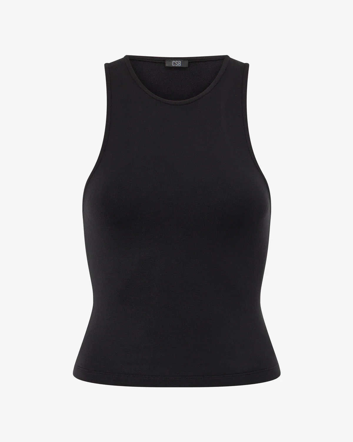 Longline High Neck Tank | Black - Image 4
