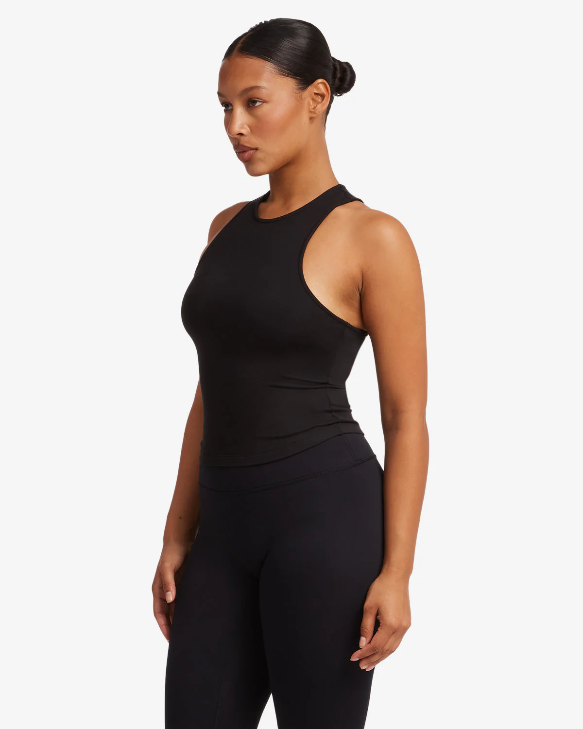 Longline High Neck Tank | Black - Image 8