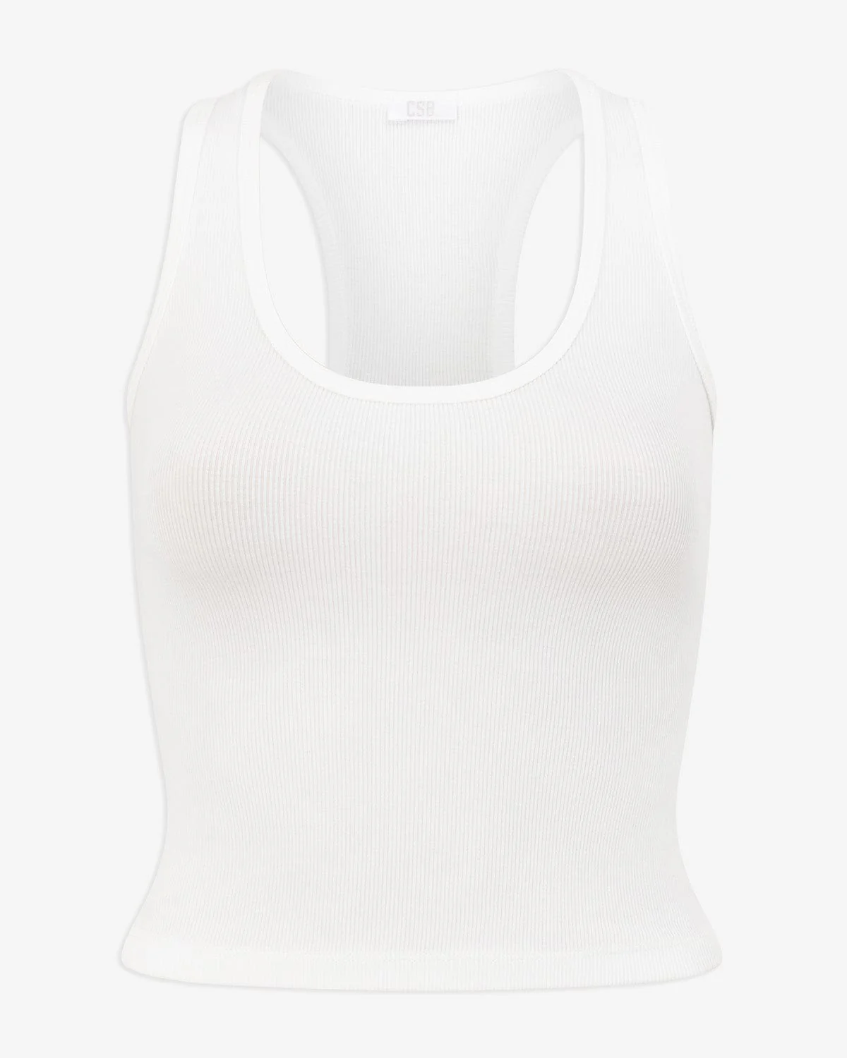 Longline Rib Tank | White - Image 4