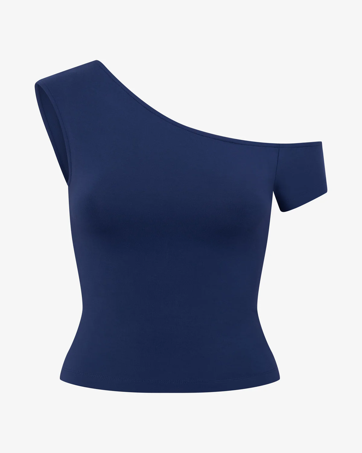 One Shoulder Capped Sleeve Top | Navy - Image 7