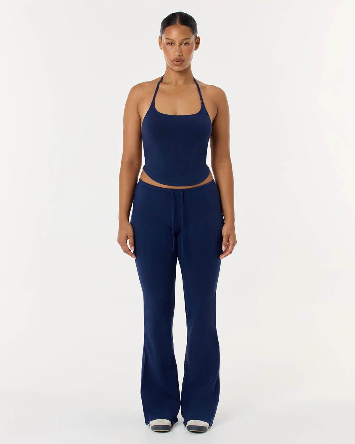 Open Back Halter Top | Navy - Image 4