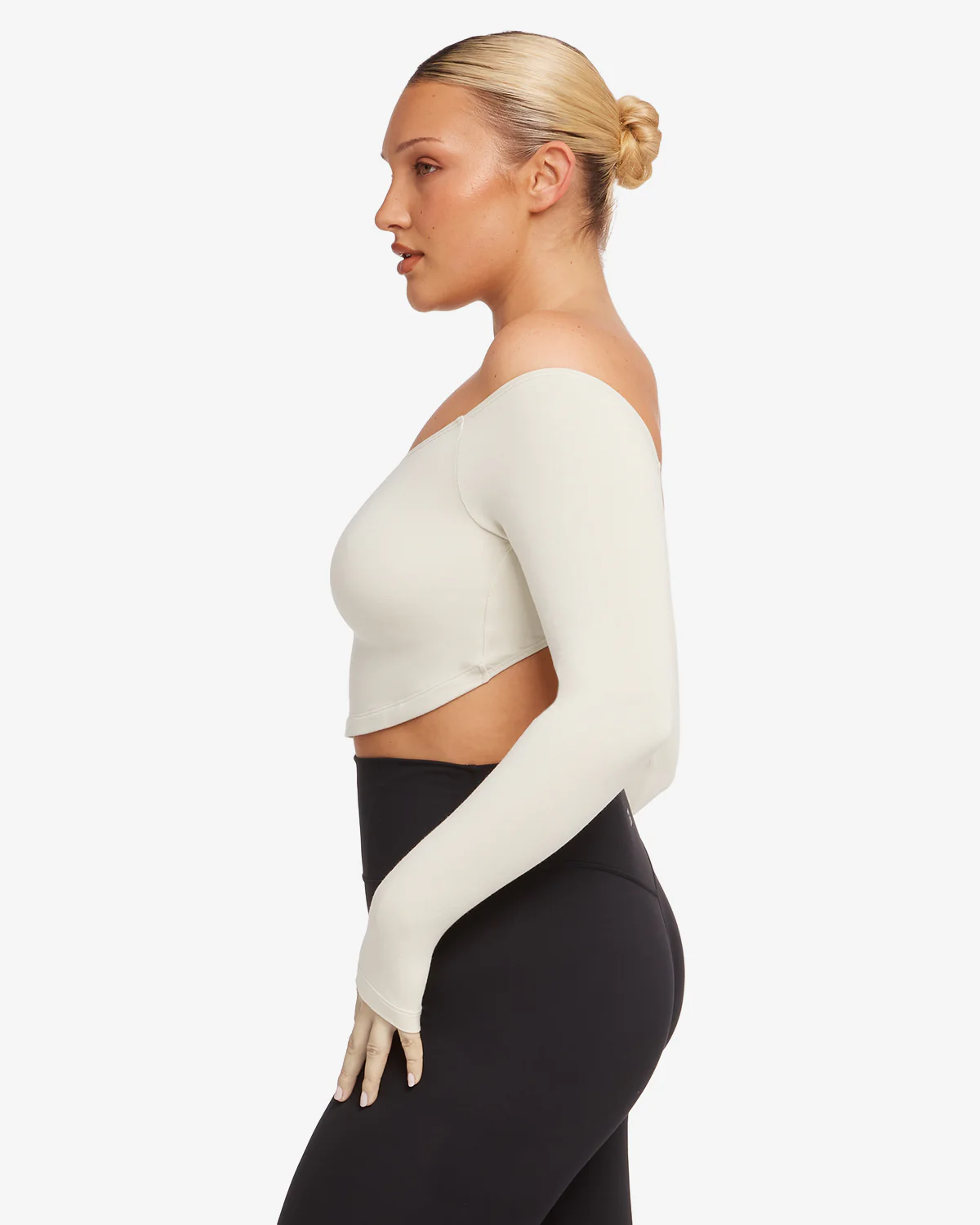 Open Back Long Sleeve Top | Oak - Image 3