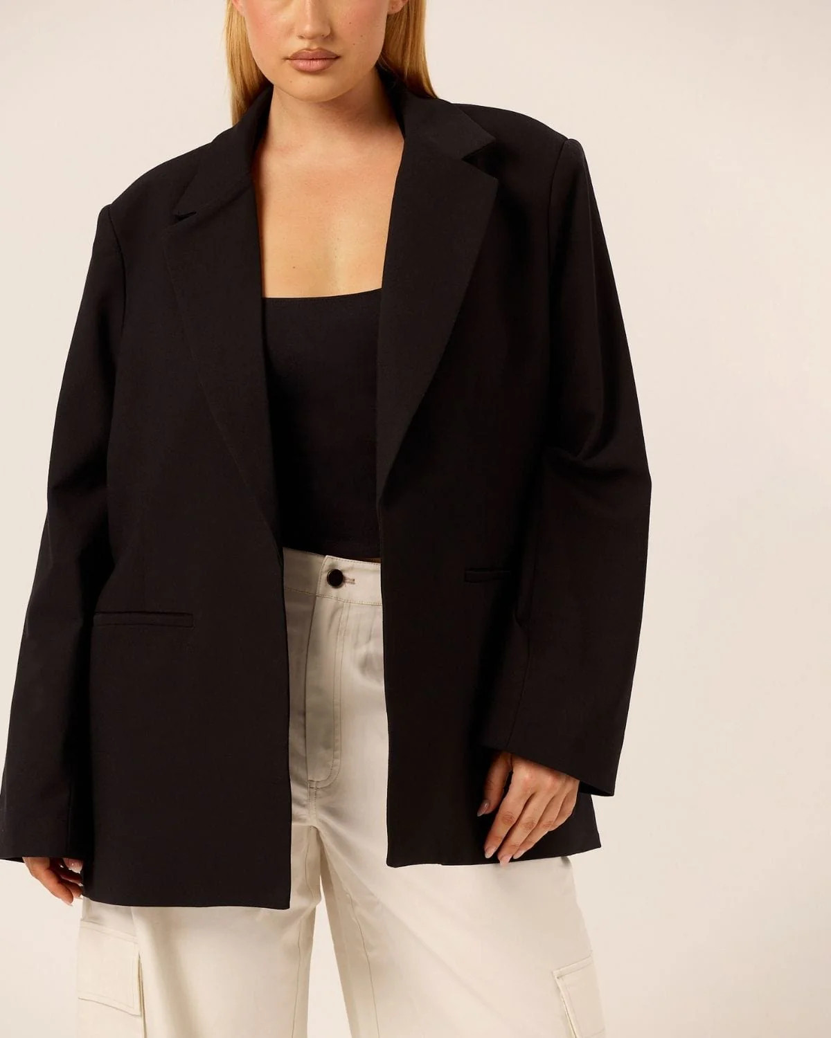 Oversized Blazer | Black - Image 3