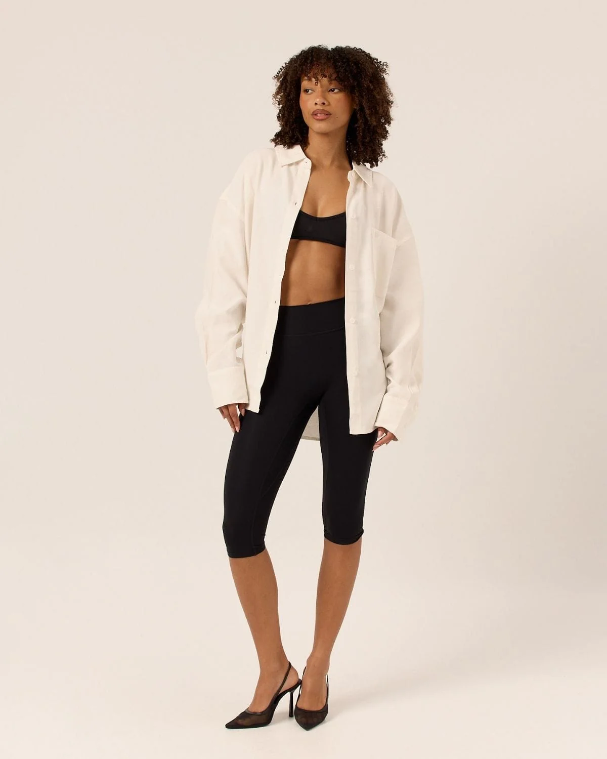 Oversized Button Up Shirt | White - Image 6