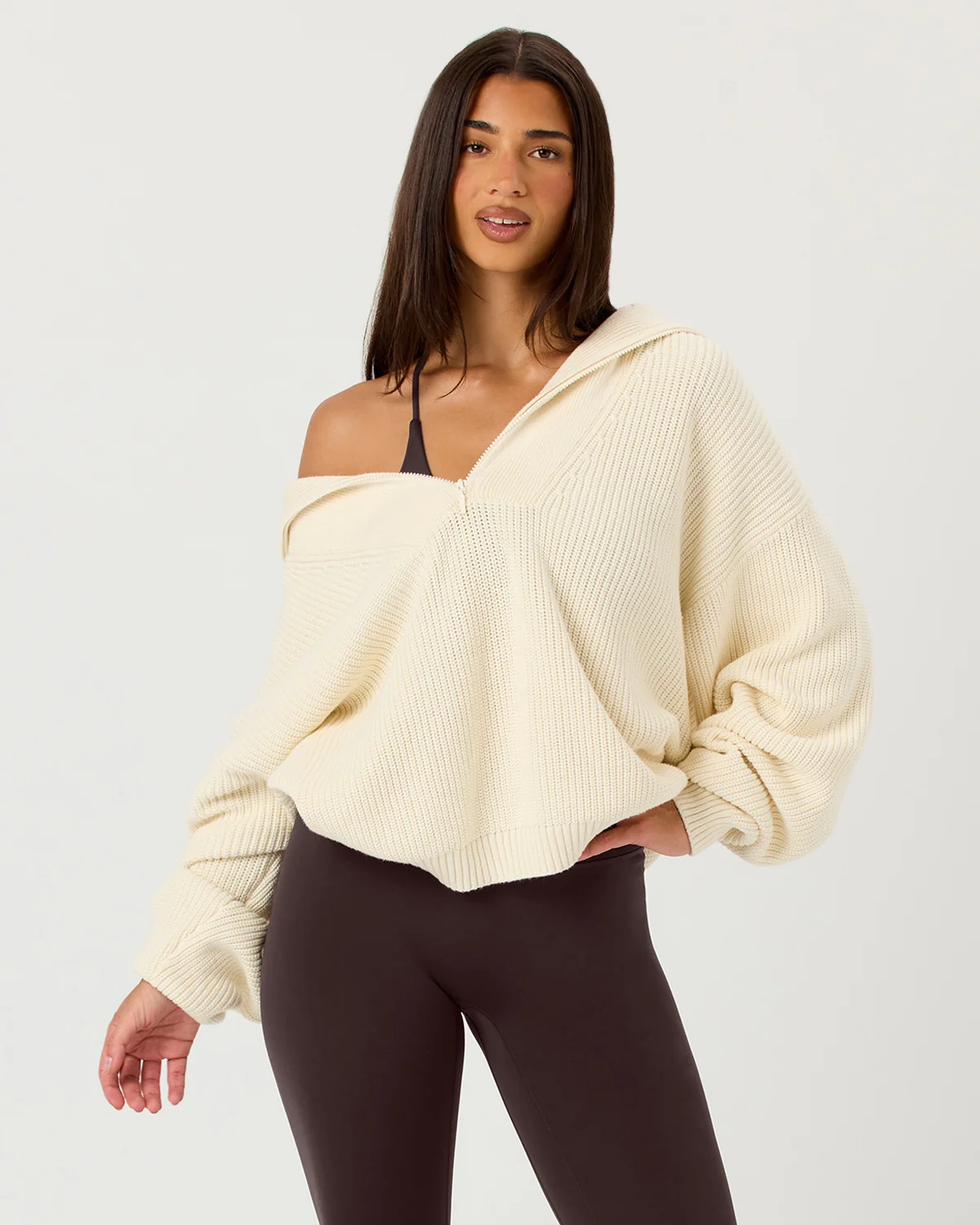 Oversized Knit Sweater | Milk - Image 4