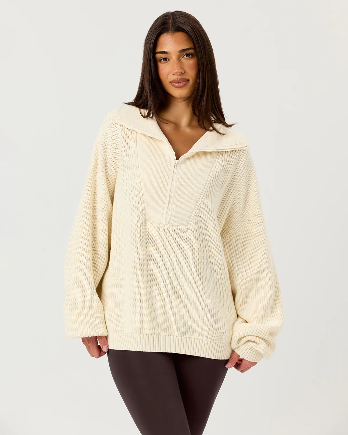 Oversized Knit Sweater | Milk - Image 5