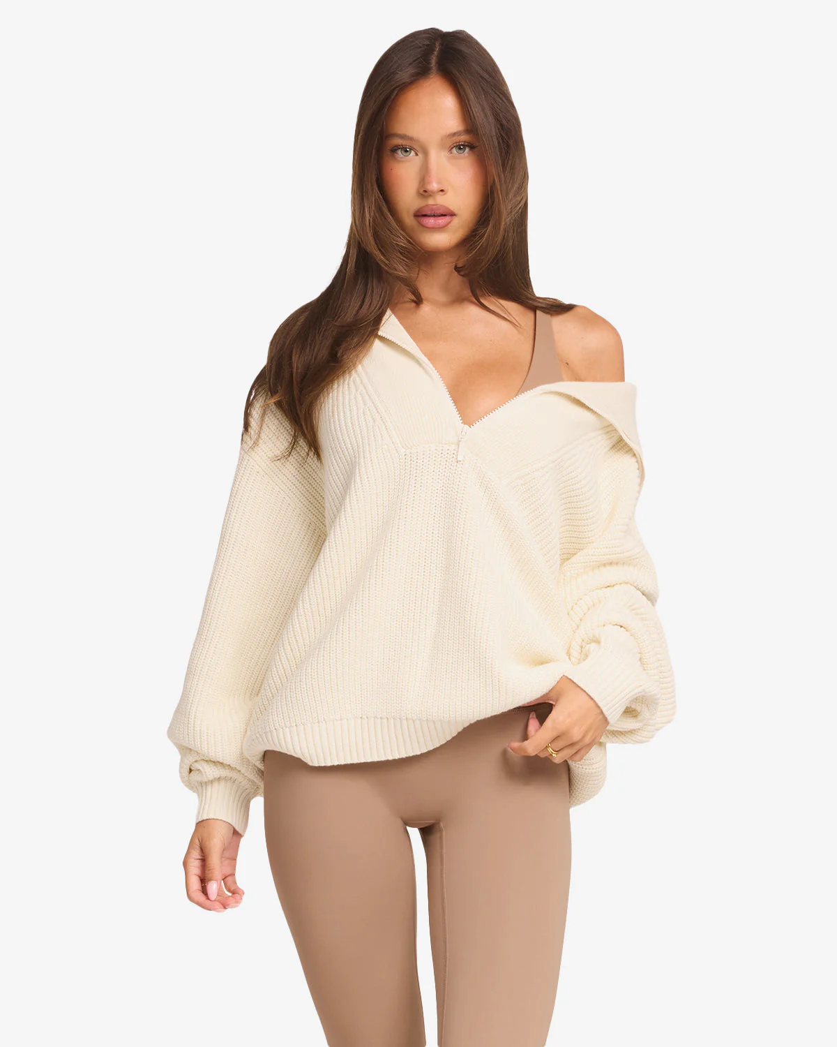 Oversized Knit Sweater | Milk - Image 7