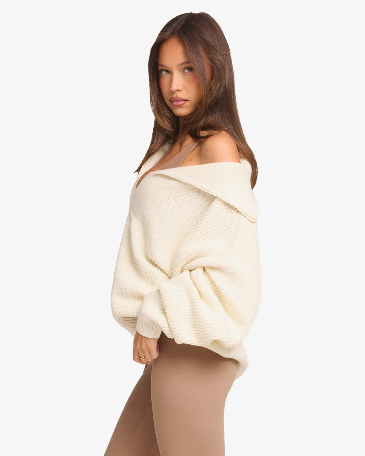 Oversized Knit Sweater | Milk - Image 9