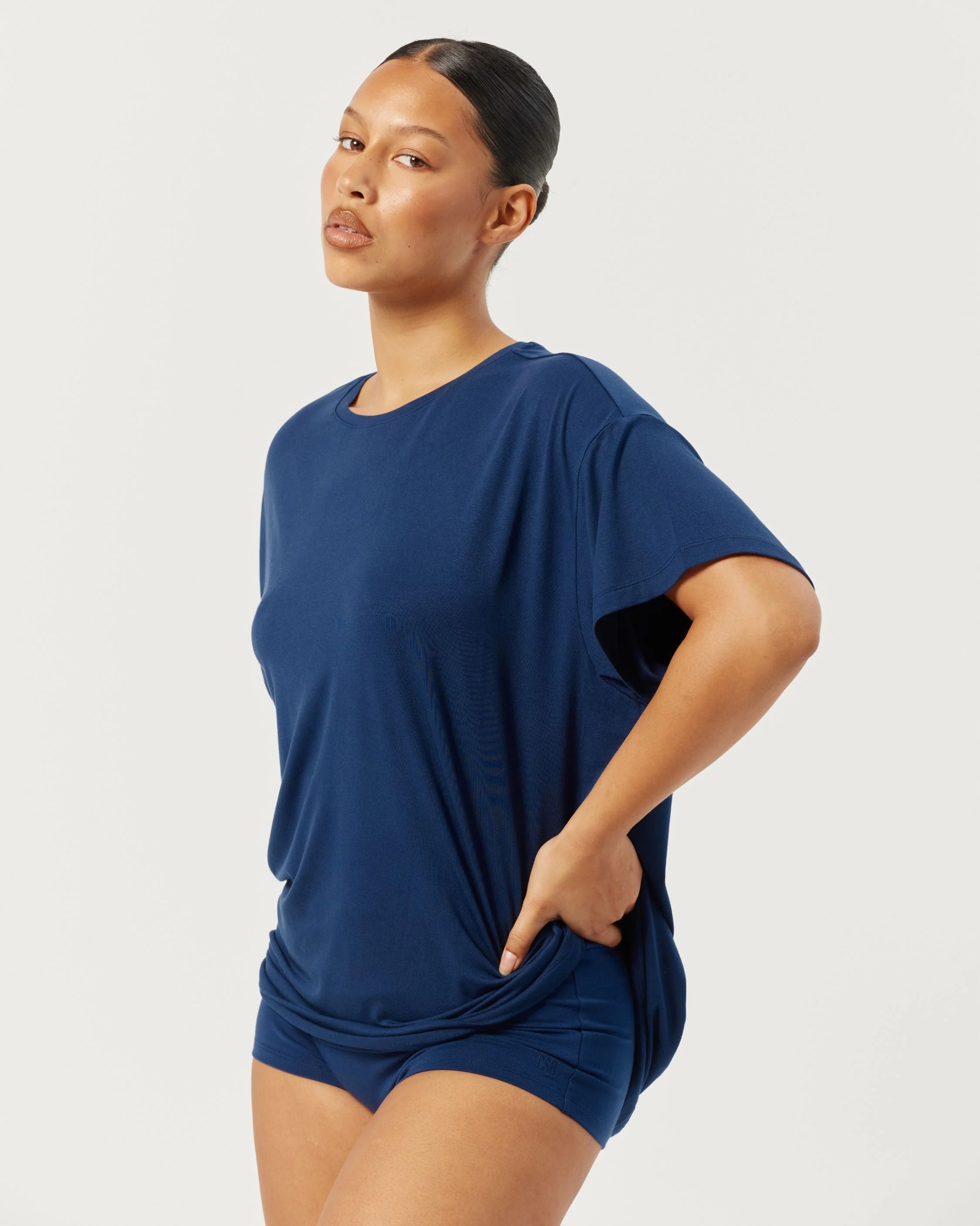 Oversized Sleep Tee | Navy - Image 6