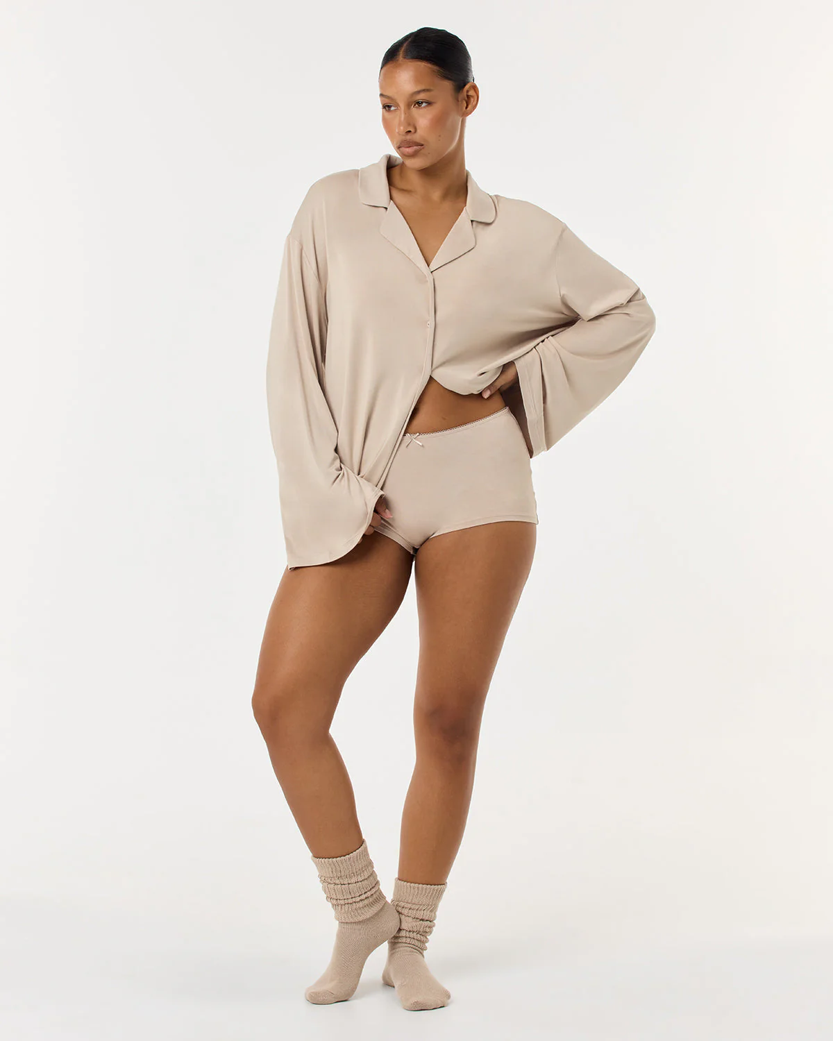 Picot Sleep Short | Teddy - Image 5