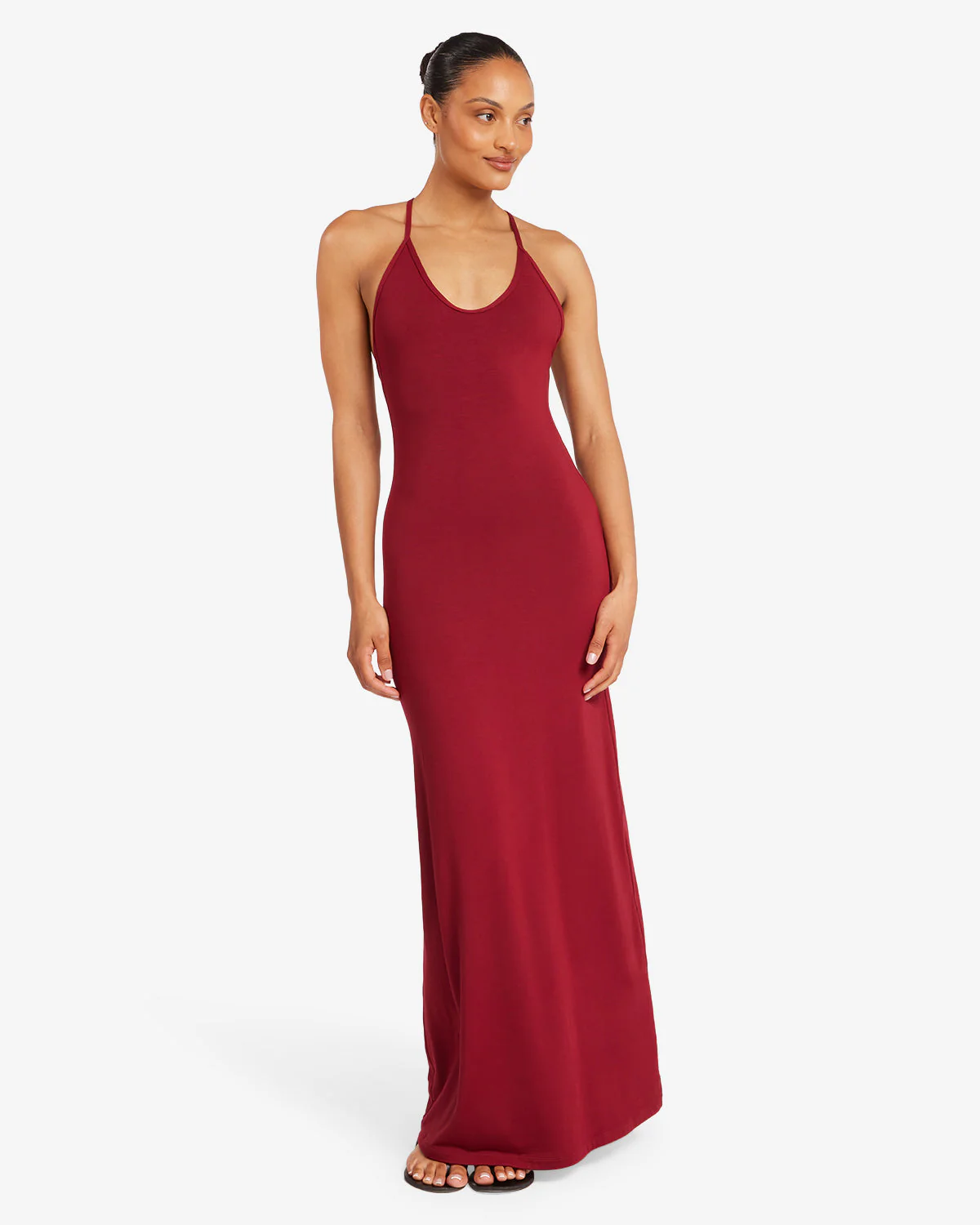 Scoop Neckline Maxi Dress | Cherry - Image 5