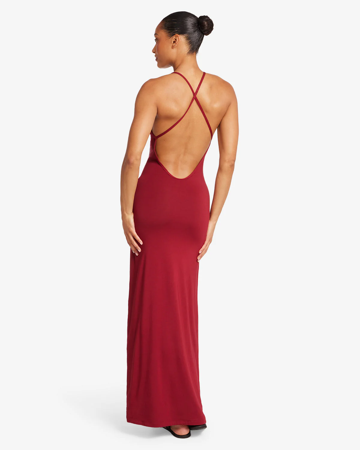 Scoop Neckline Maxi Dress | Cherry - Image 6