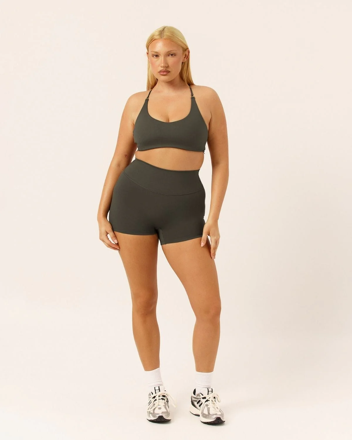 Serenity Invisible Scrunch Shorts 4" | Deep Olive - Image 8