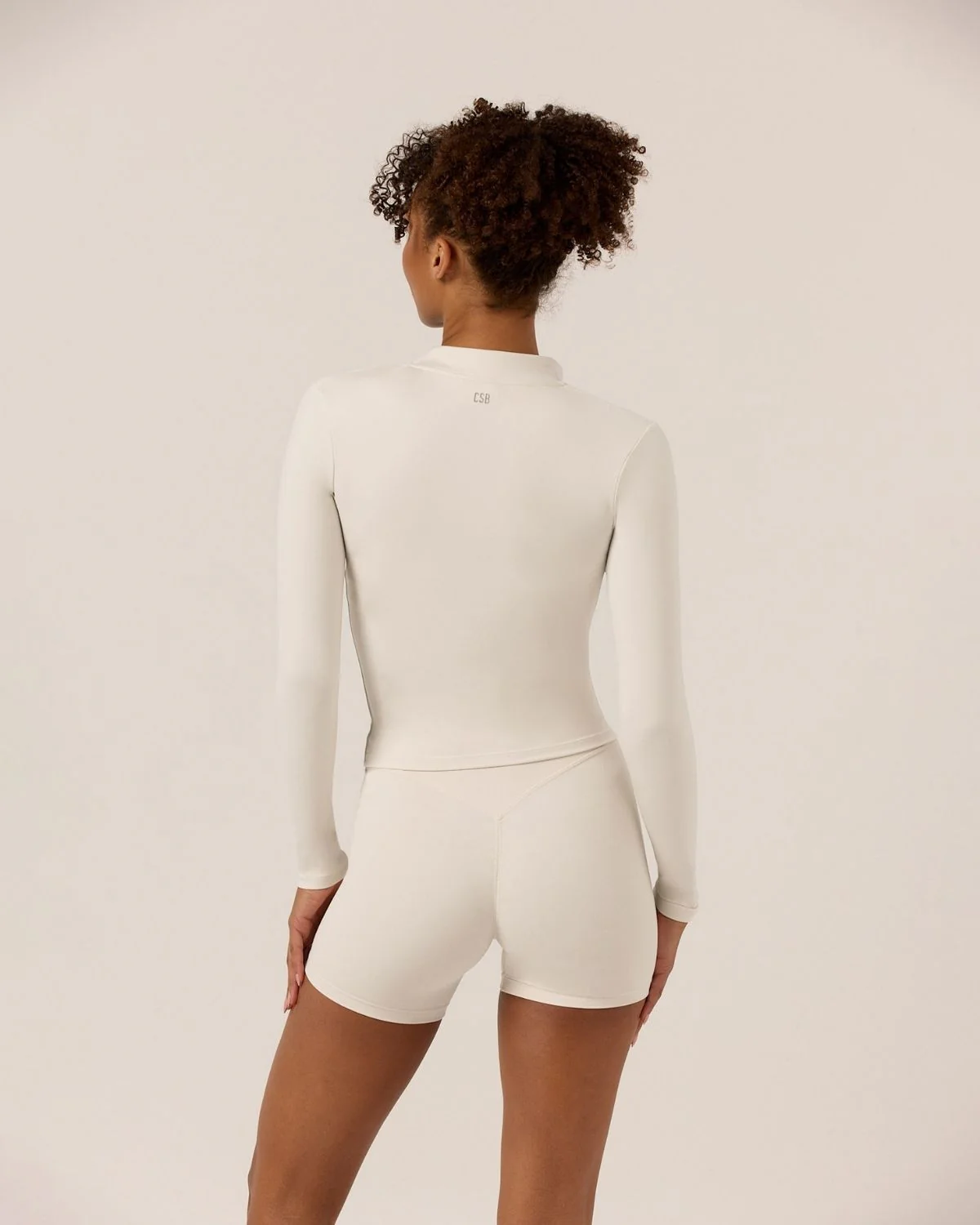 Serenity Longline Zip Up Jacket | Vanilla - Image 6