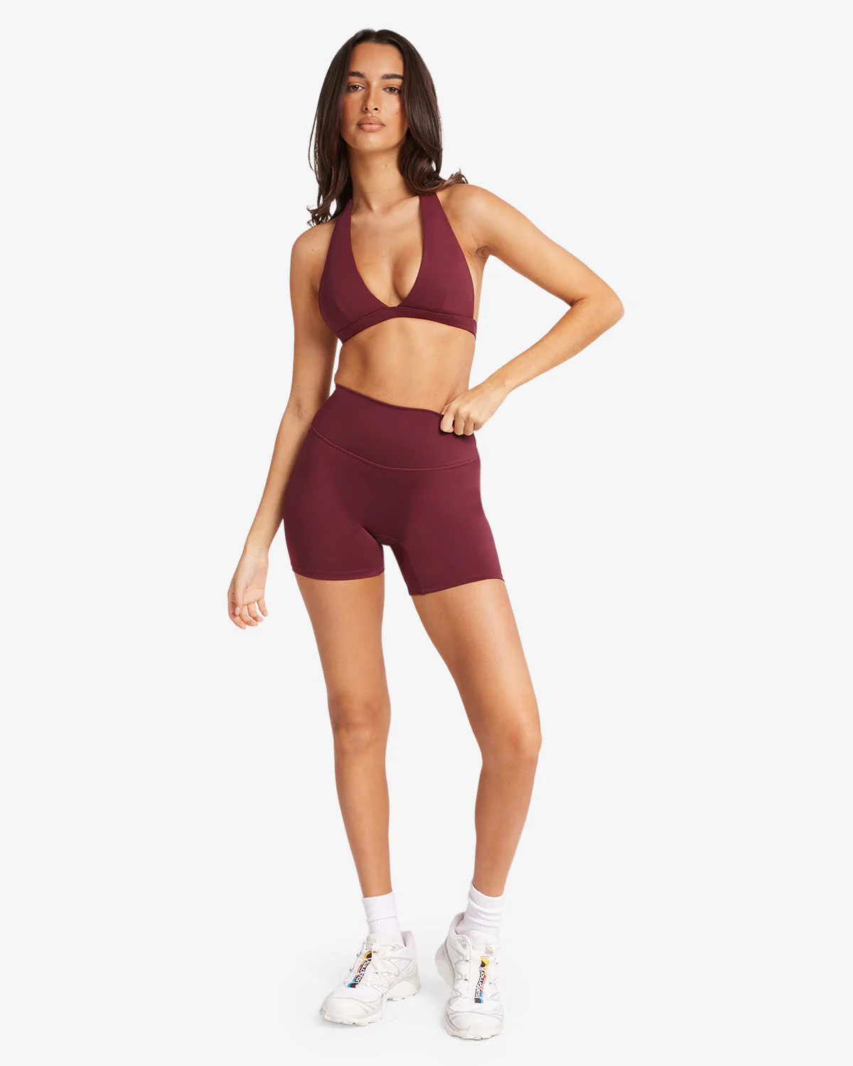 Serenity Scrunch Shorts 5" | Burgundy - Image 7