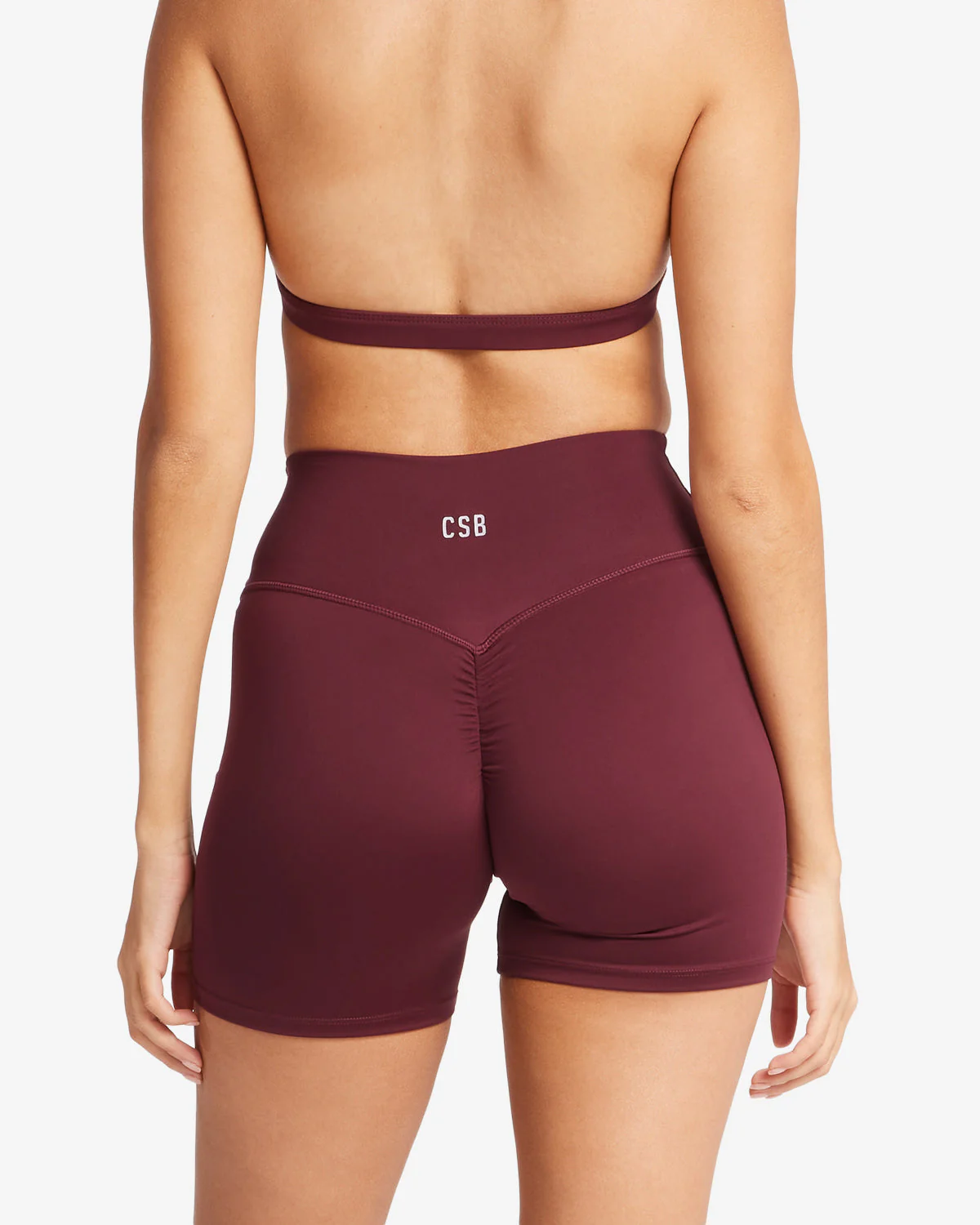 Serenity Scrunch Shorts 5" | Burgundy - Image 8