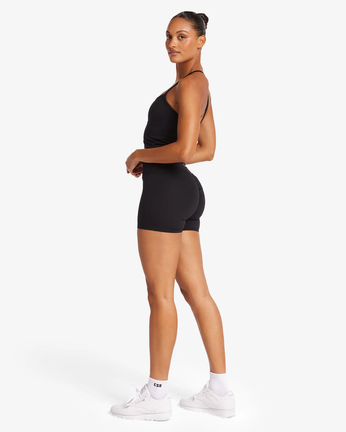 Serenity Scrunch Shorts 4" | Black - Image 6