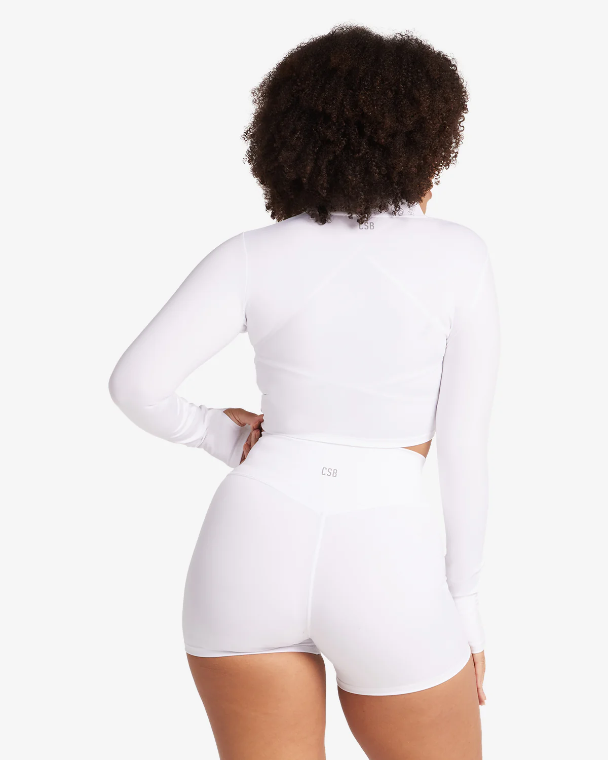 Serenity Sculpt Zip Jacket | White - Image 3