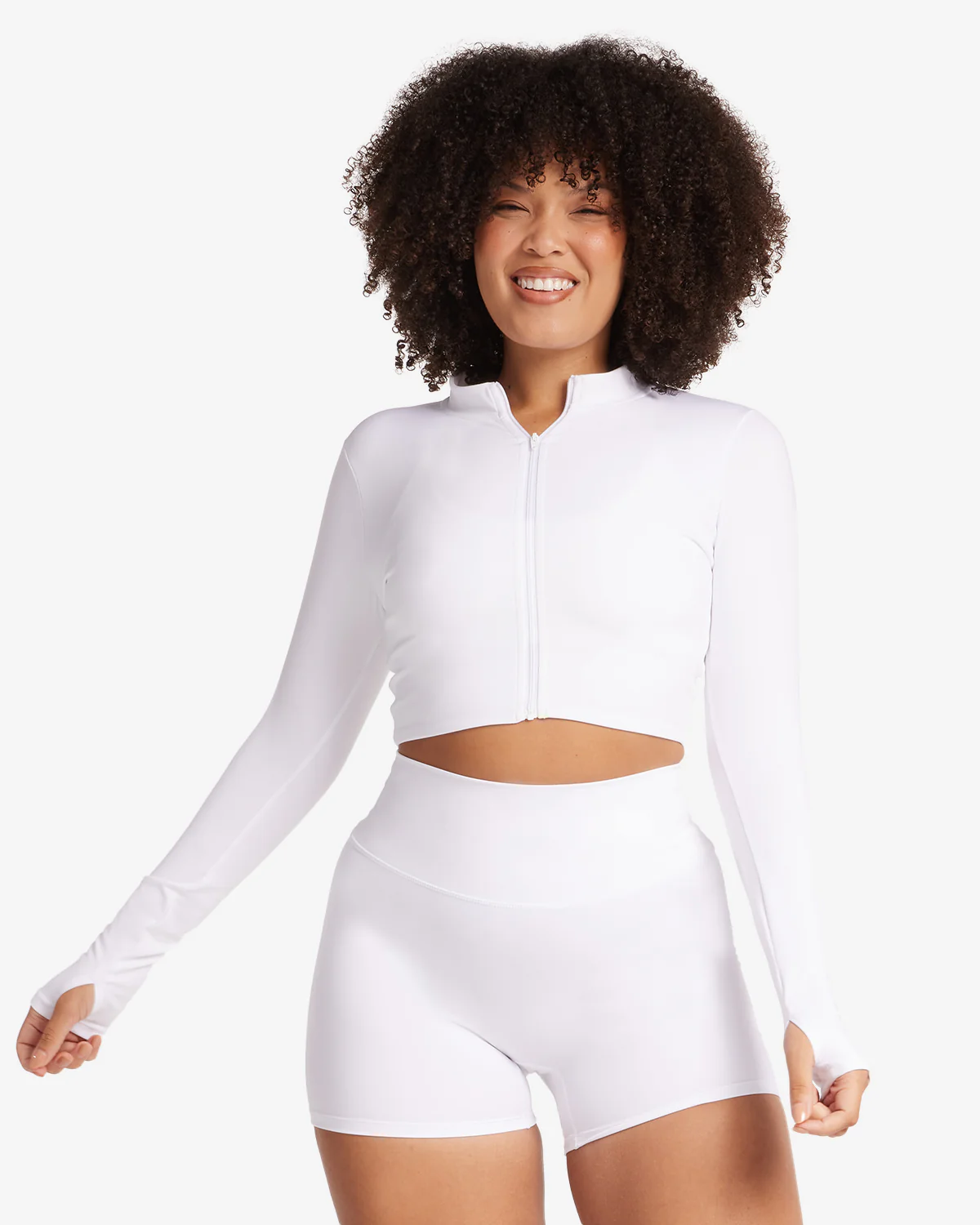 Serenity Sculpt Zip Jacket | White - Image 4