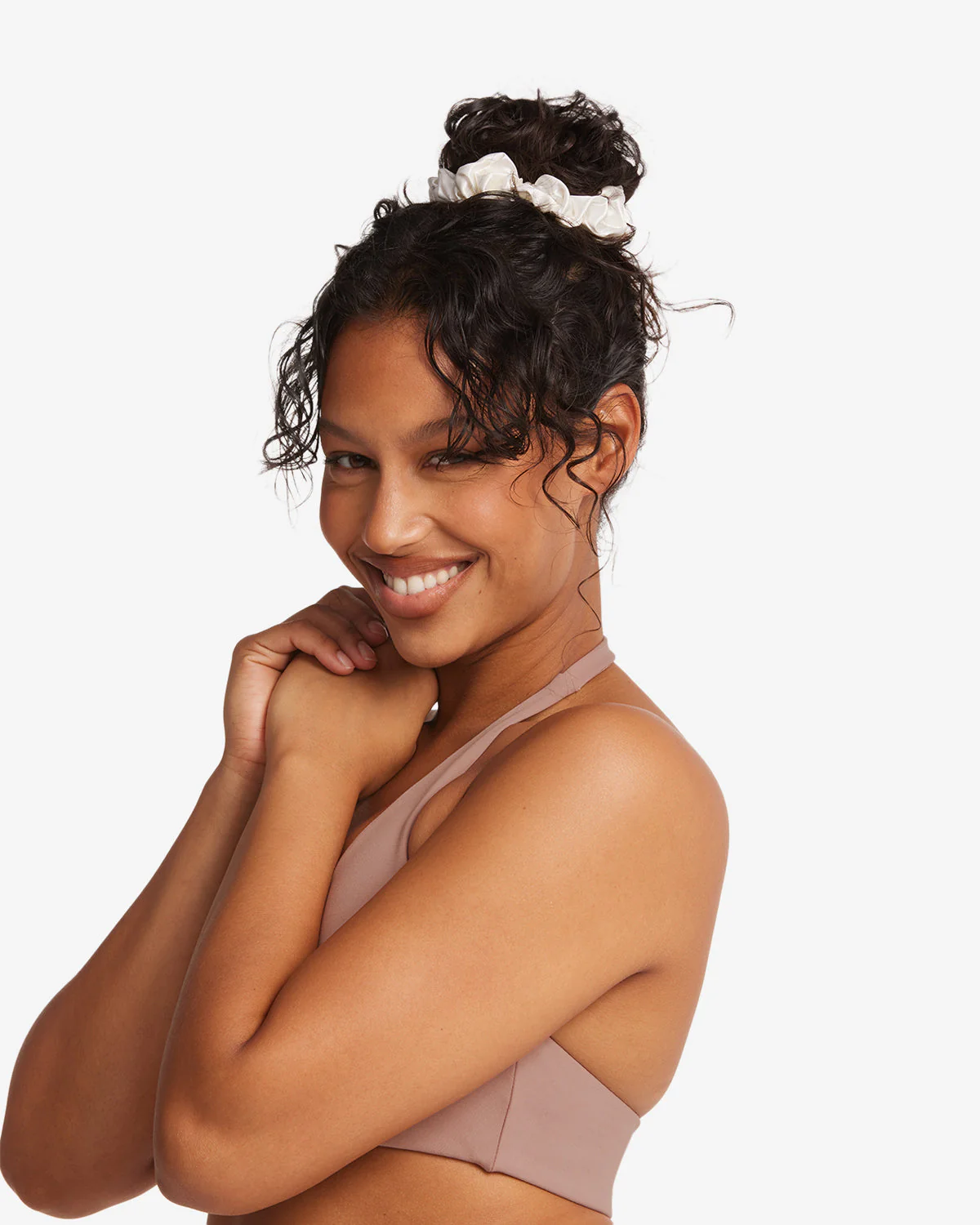 Silk Scrunchie 2 Pack | Vanilla/Blossom - Image 3