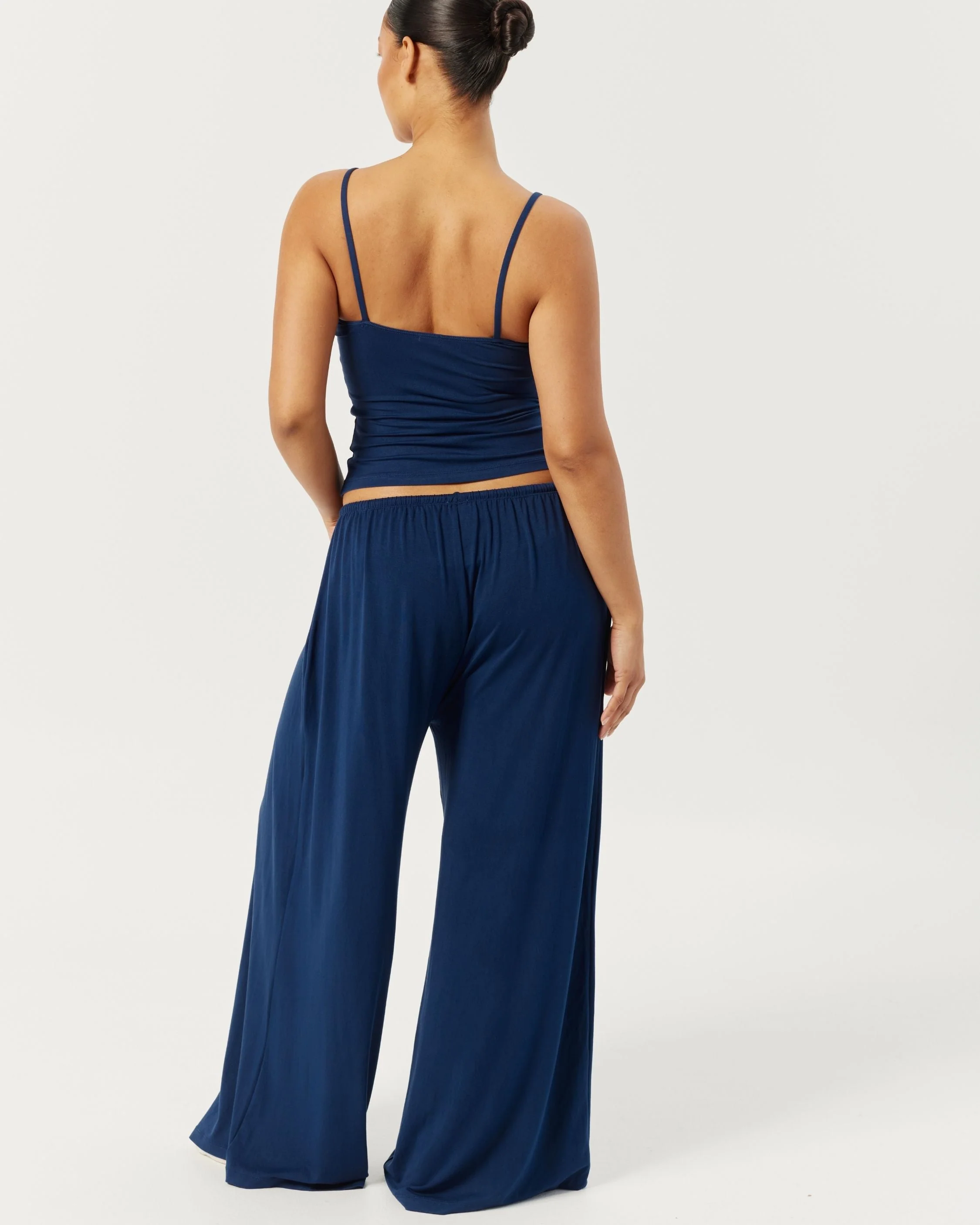 Wide Leg Sleep Pant | Navy - Image 3