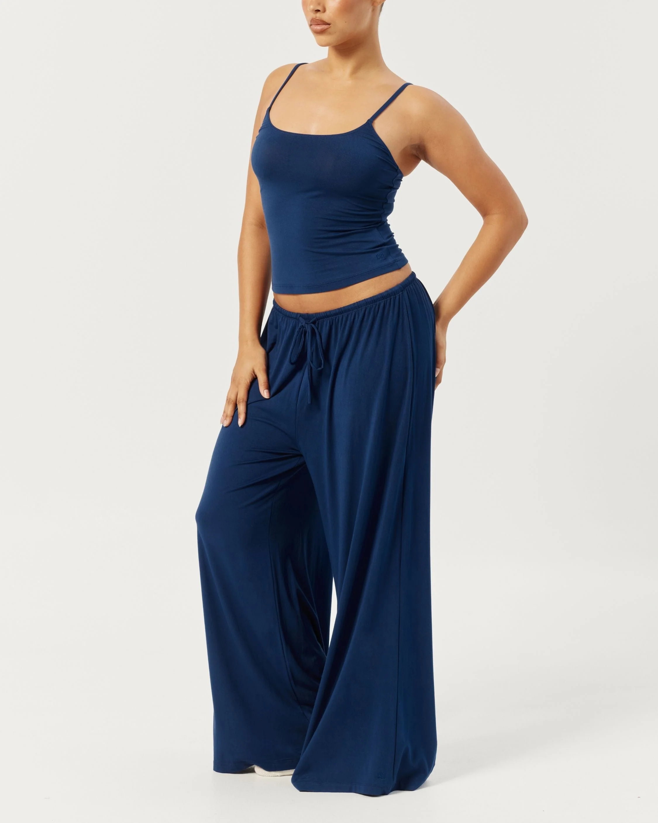 Wide Leg Sleep Pant | Navy - Image 5