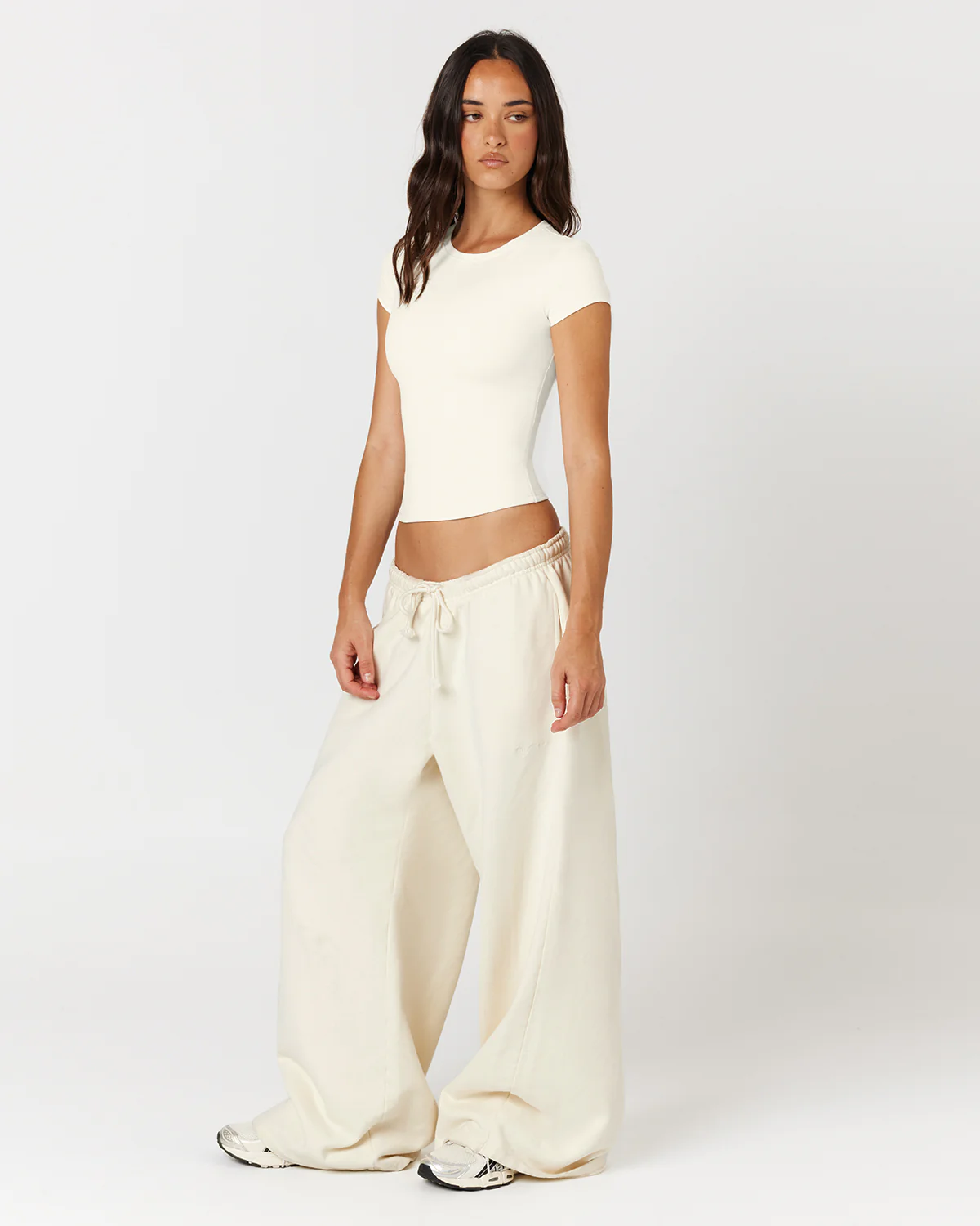 Wide Leg Sweatpants | Milk - Image 5