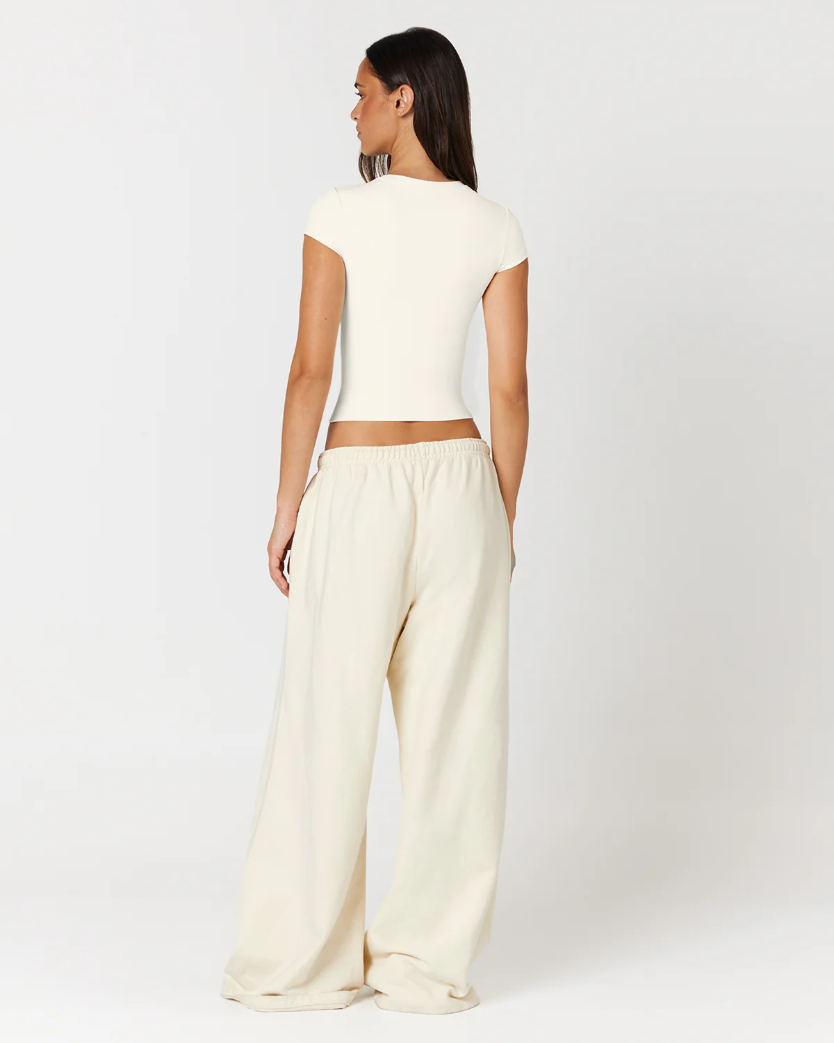 Wide Leg Sweatpants | Milk - Image 6